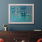 Impressionist Venetian palace waterfront scene by Claude Monet in an ornate weathered white frame displayed in a dark-toned interior setting.