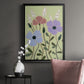 Woodblock Floral III - Modern Framed Canvas Print