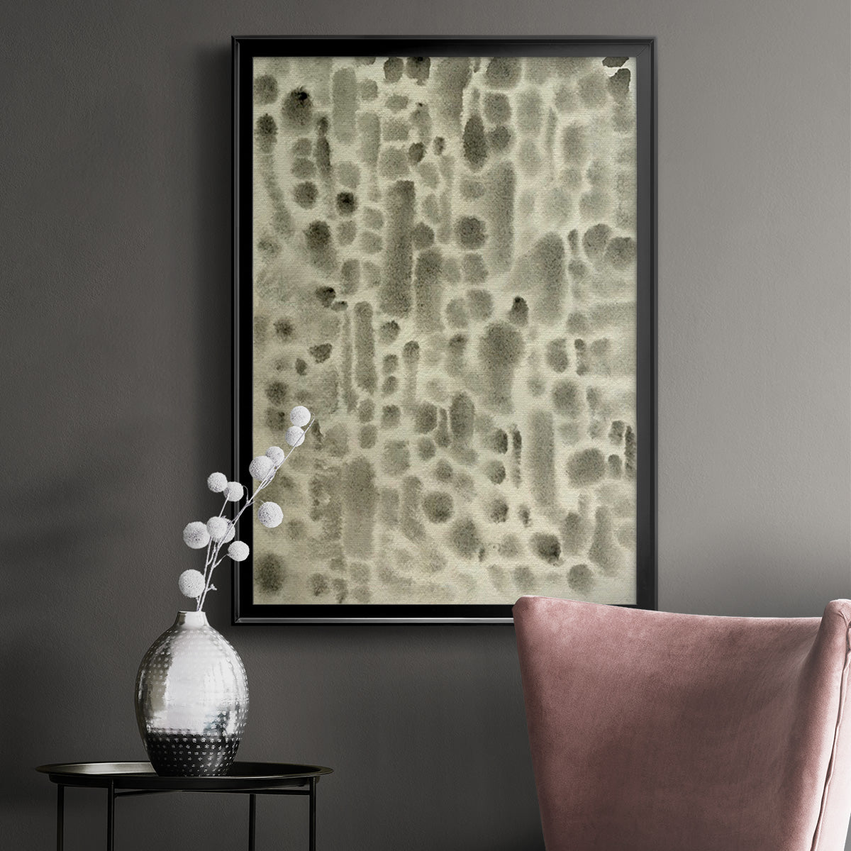 Watercolor Metric II - Modern Framed Canvas Print