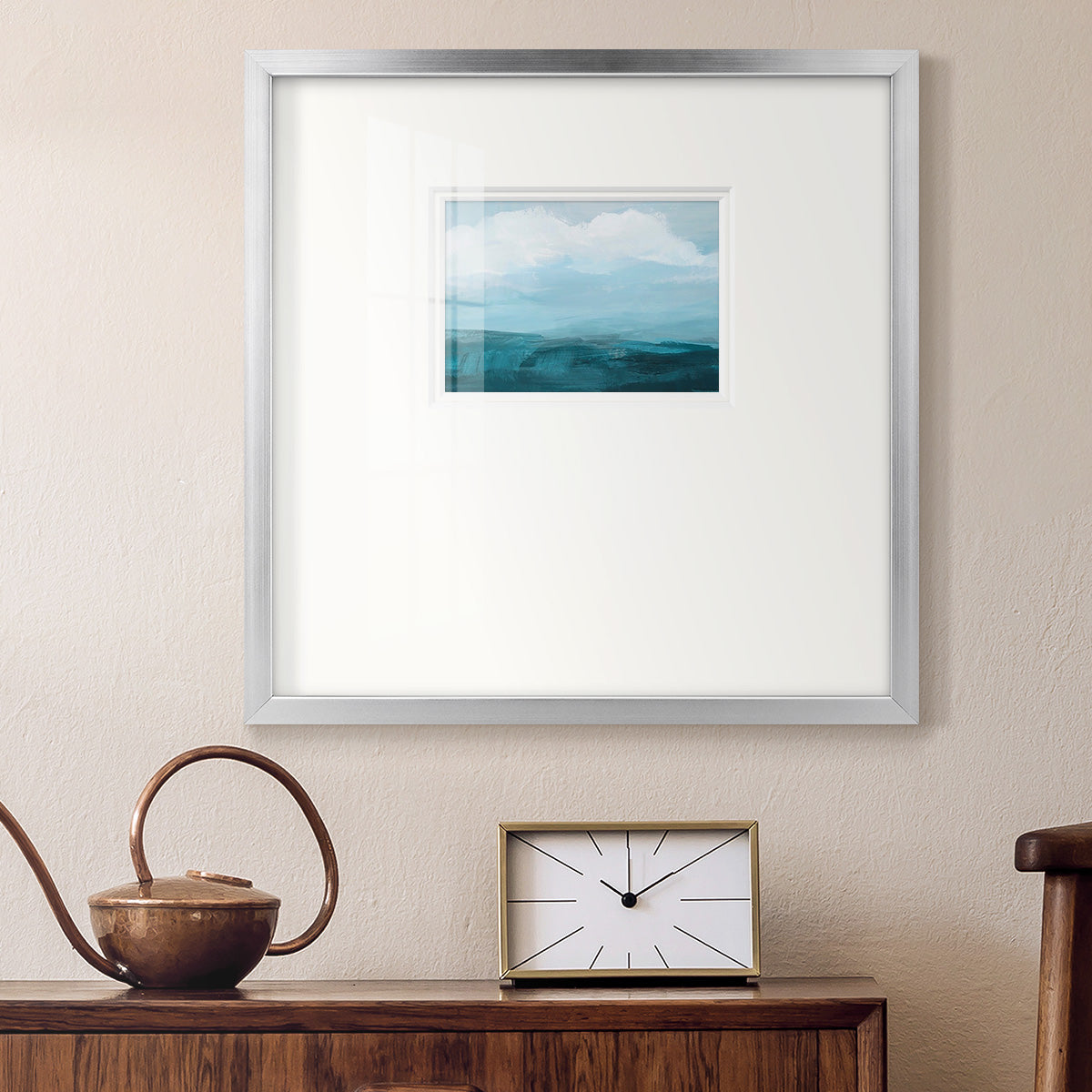 Azure Rising II Premium Framed Print Double Matboard