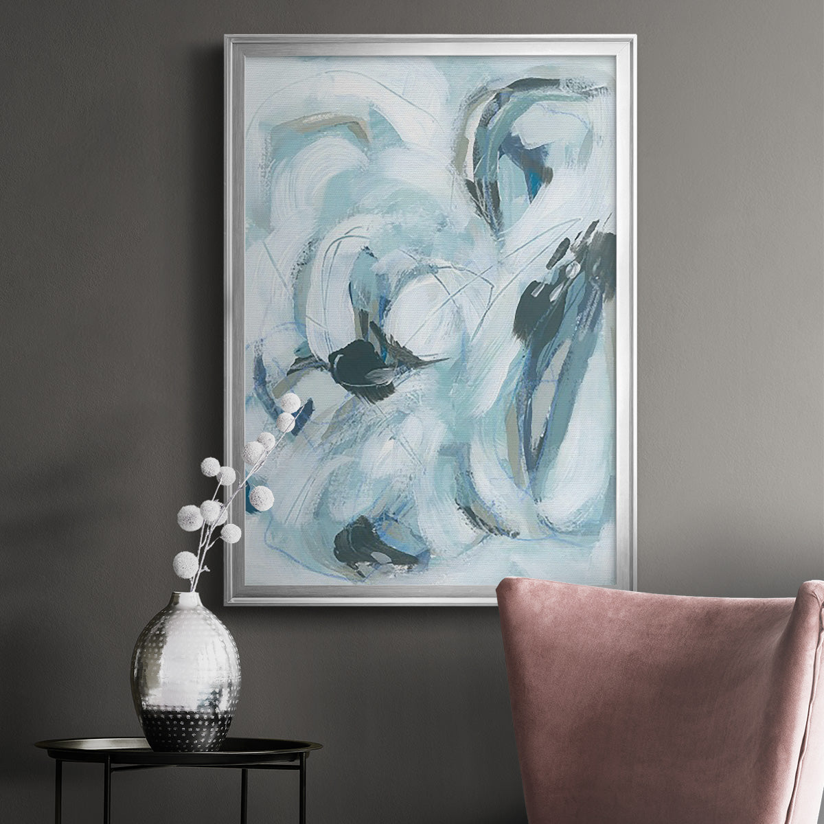 Fluid Receptor I - Modern Framed Canvas Print