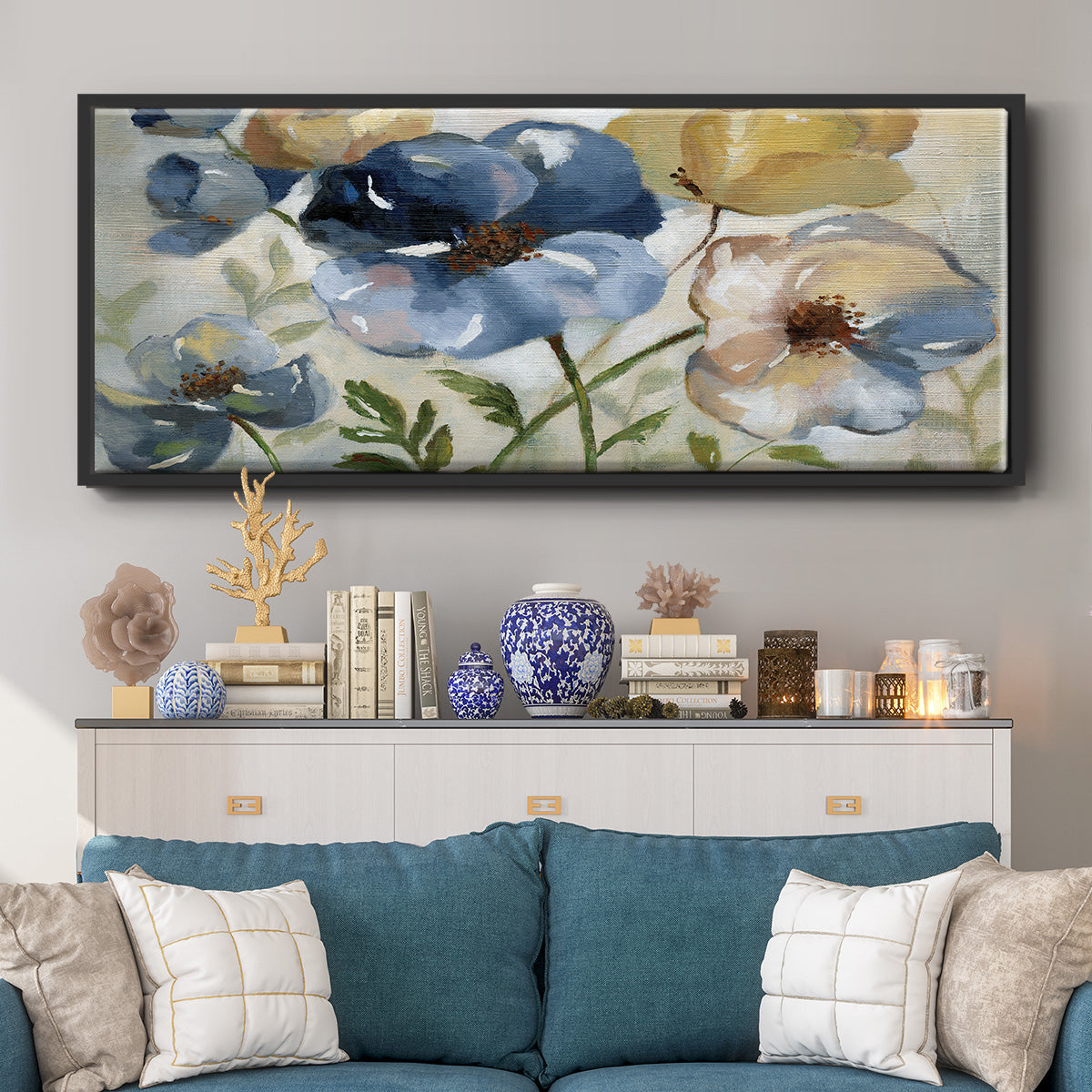 Winter Blooms - Floater Framed Canvas Print