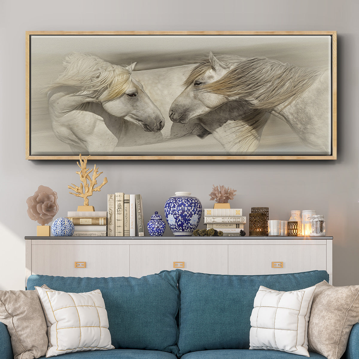 Old Acquaintances - Floater Framed Canvas Print