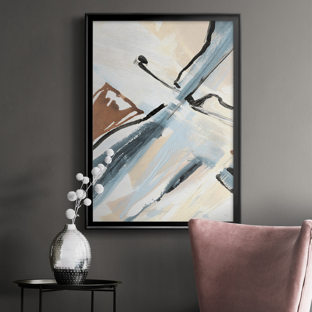Dancing Wind Revisit I - Modern Framed Canvas Print
