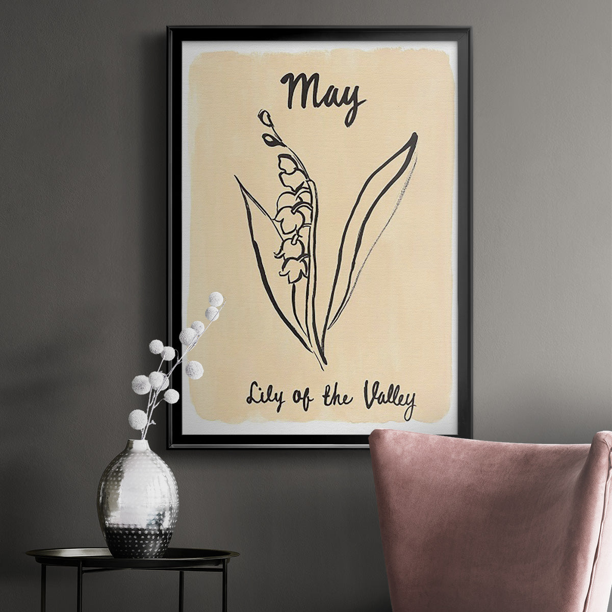 Birth Month V - Modern Framed Canvas Print