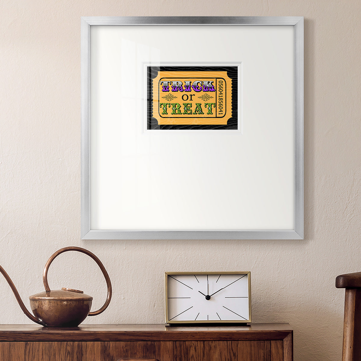 Trick or Treat Ticket Premium Framed Print Double Matboard