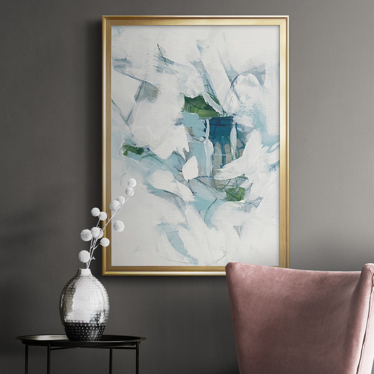 Ice Cavern III - Modern Framed Canvas Print