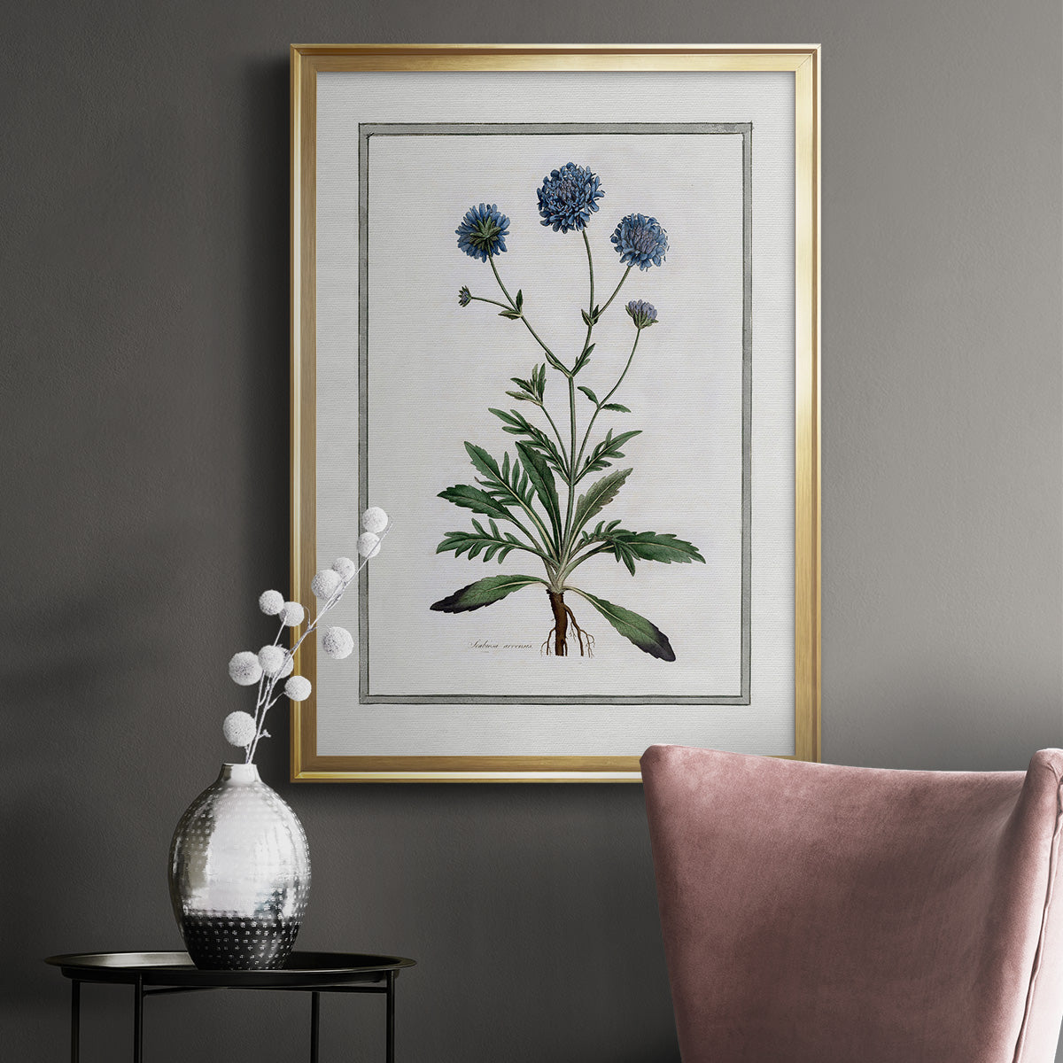 Soft Botanical II - Modern Framed Canvas Print