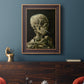 Head of a Skeleton with a Burning Cigarette - Ornate Framed Canvas Print