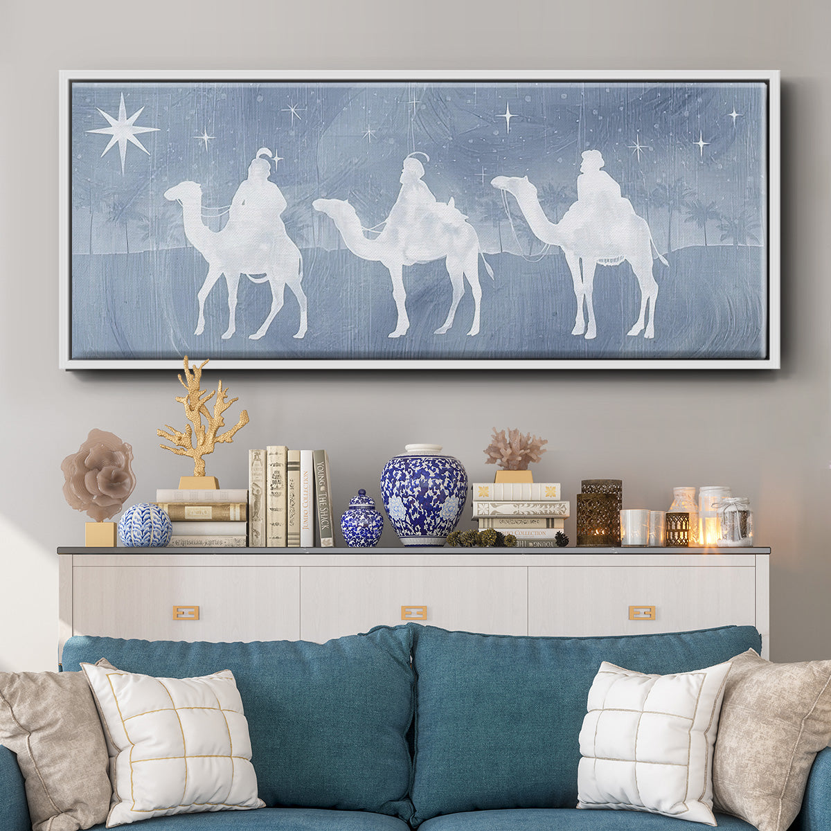 Star of Bethlehem Collection D - Floater Framed Canvas Print