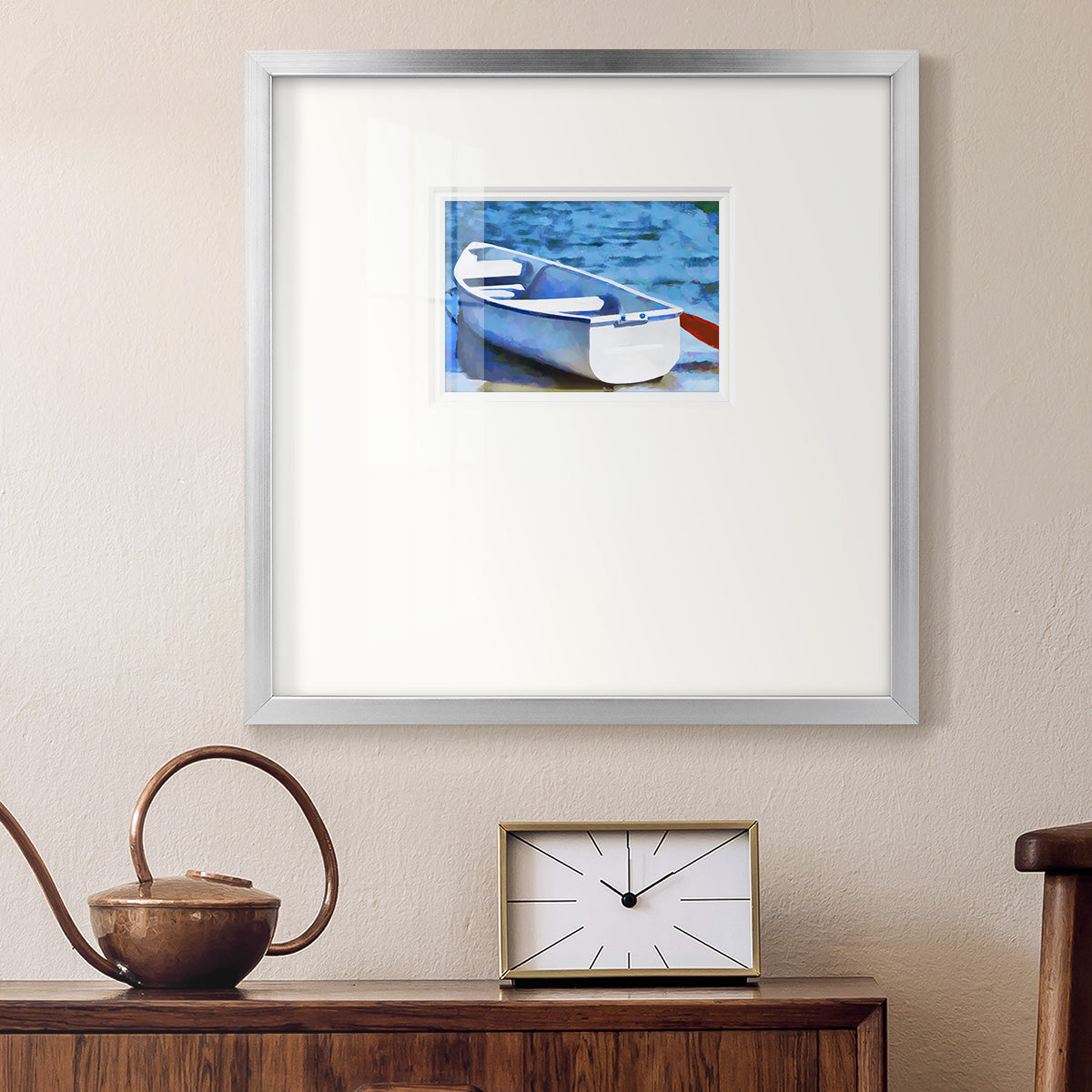 Colorful Rowboat II Premium Framed Print Double Matboard