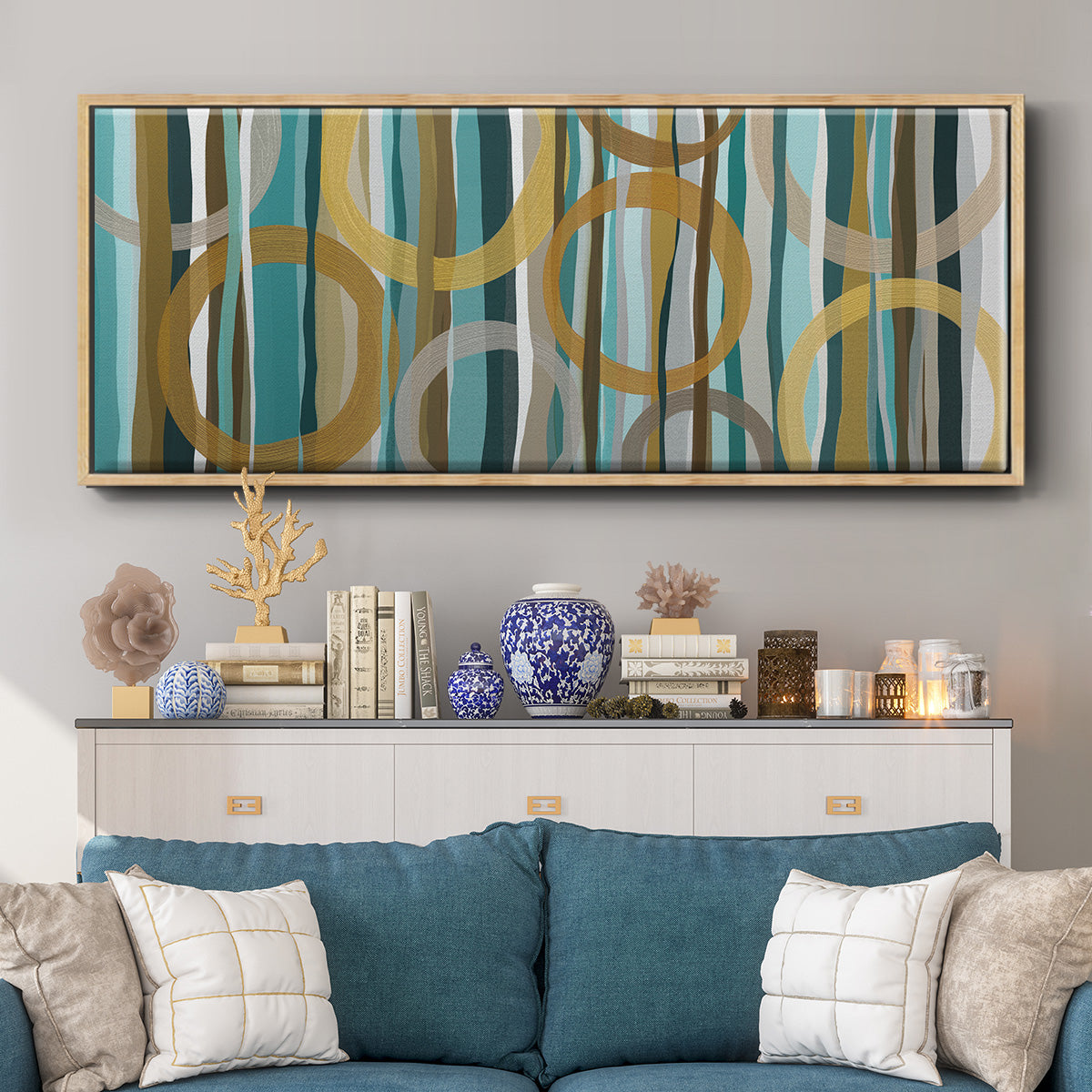 Autumn Trees I - Floater Framed Canvas Print