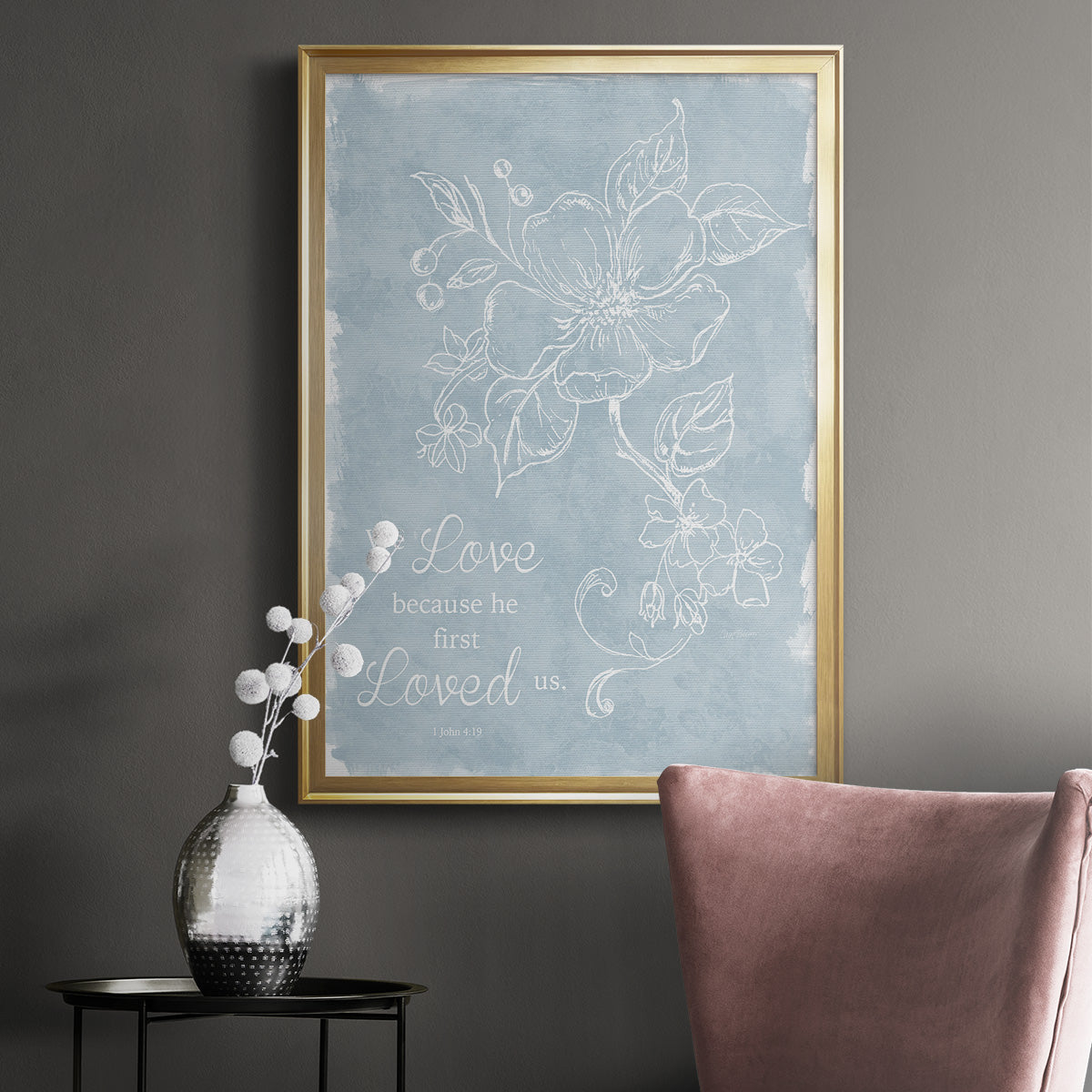 Loved Us First - Modern Framed Canvas Print