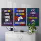 Gamer at Play I - Framed Premium Gallery Wrapped Canvas L Frame 3 Piece Set - Ready to Hang