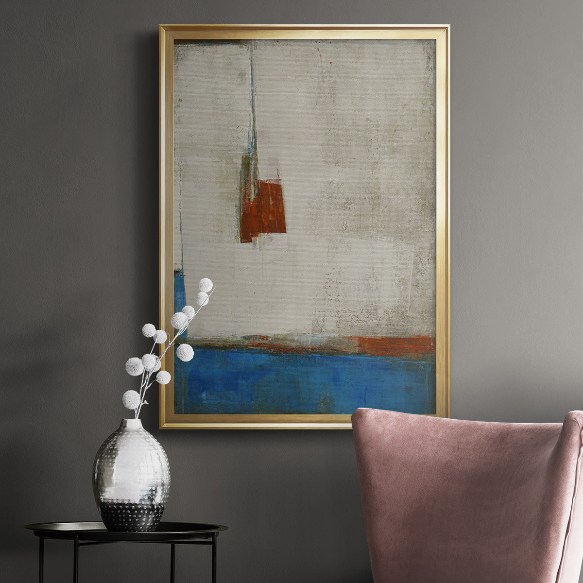 Take that Road - Modern Framed Canvas Print