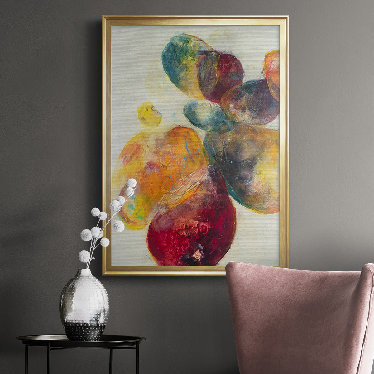 Earthy Fragments II - Modern Framed Canvas Print