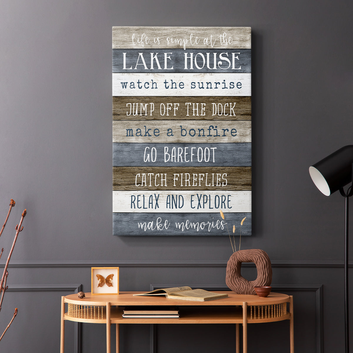 Simple Lake Rules - Canvas Art Print
