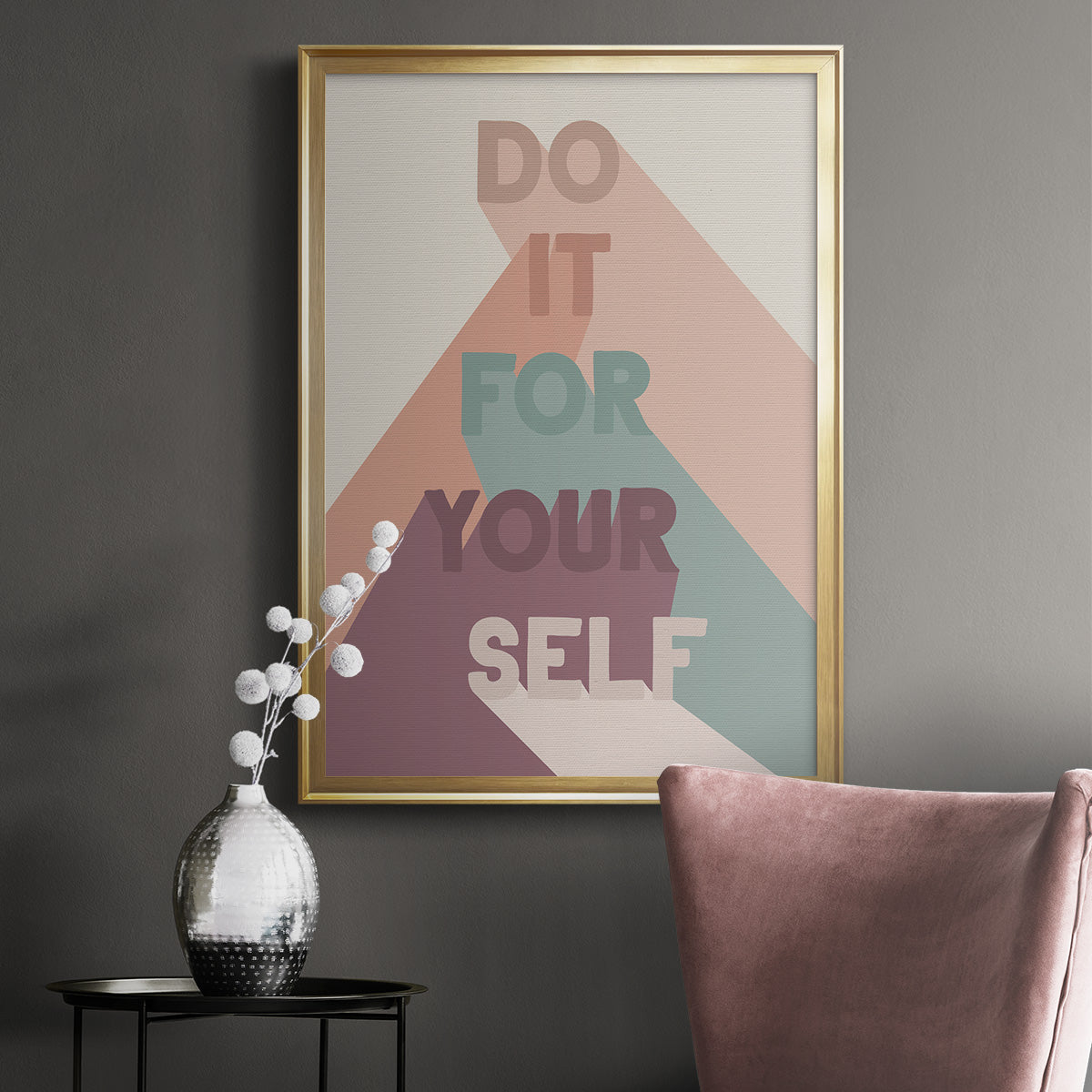 For Yourself - Modern Framed Canvas Print