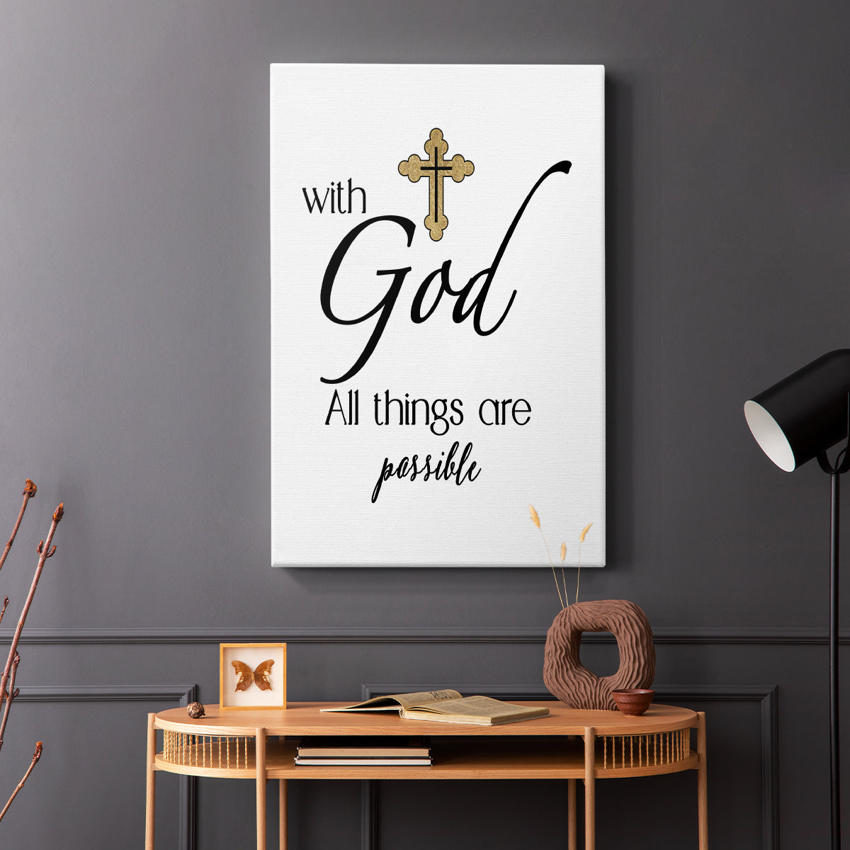 All Things Possible Gold - Canvas Art Print