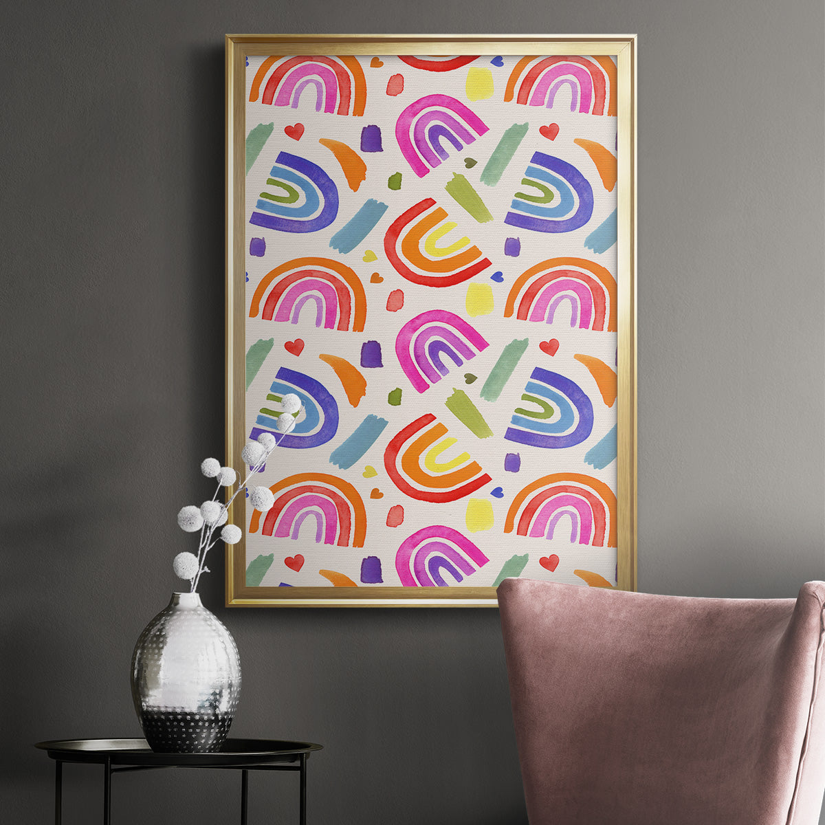 Love Loudly Collection E - Modern Framed Canvas Print