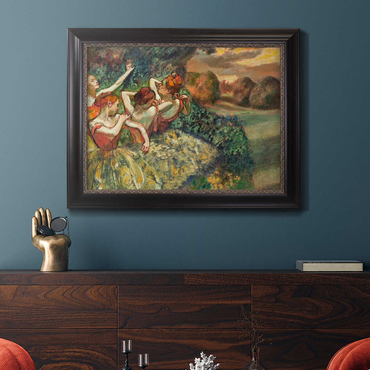 Four Dancers - Ornate Framed Canvas Print