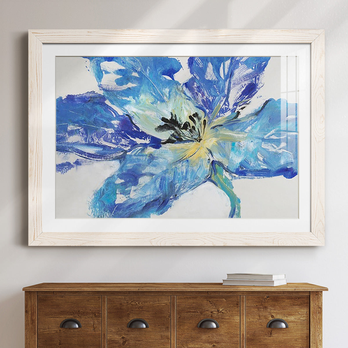 Fleur Bleue II - Barnwood Framed Art Print