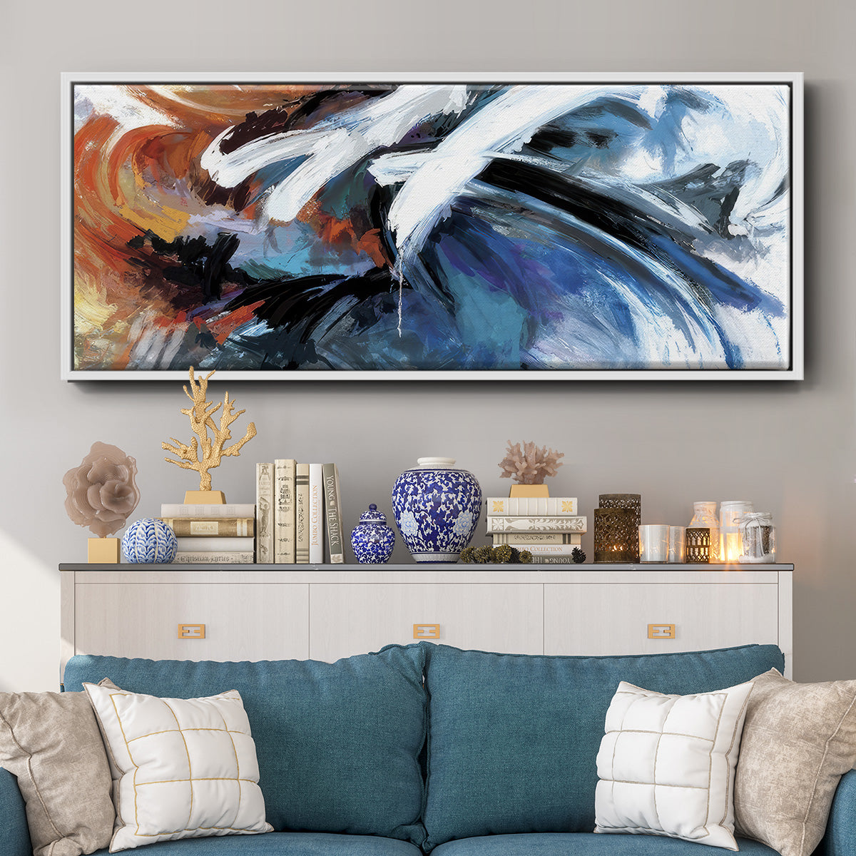 Elementary - Floater Framed Canvas Print