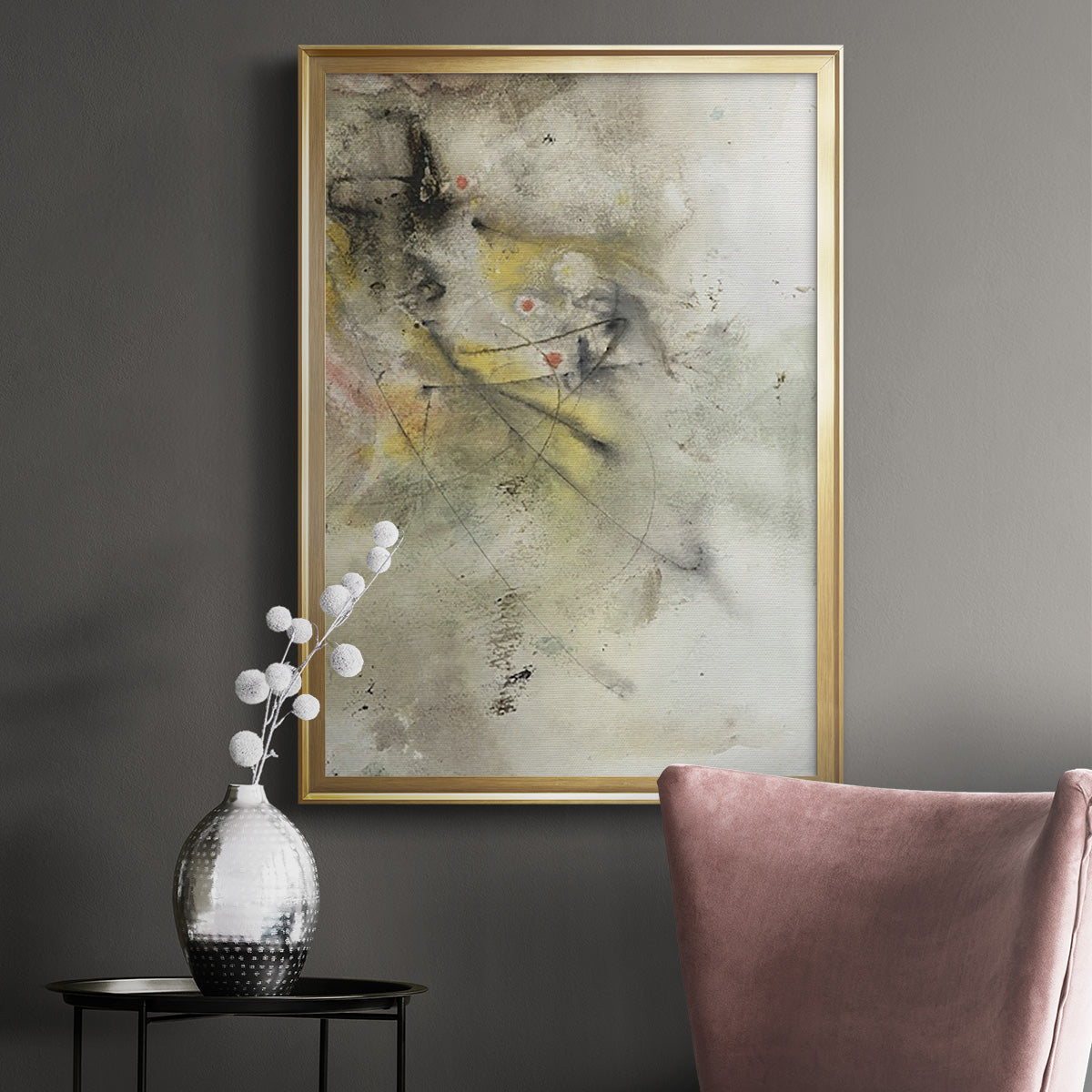 Soft Inspiration II - Modern Framed Canvas Print