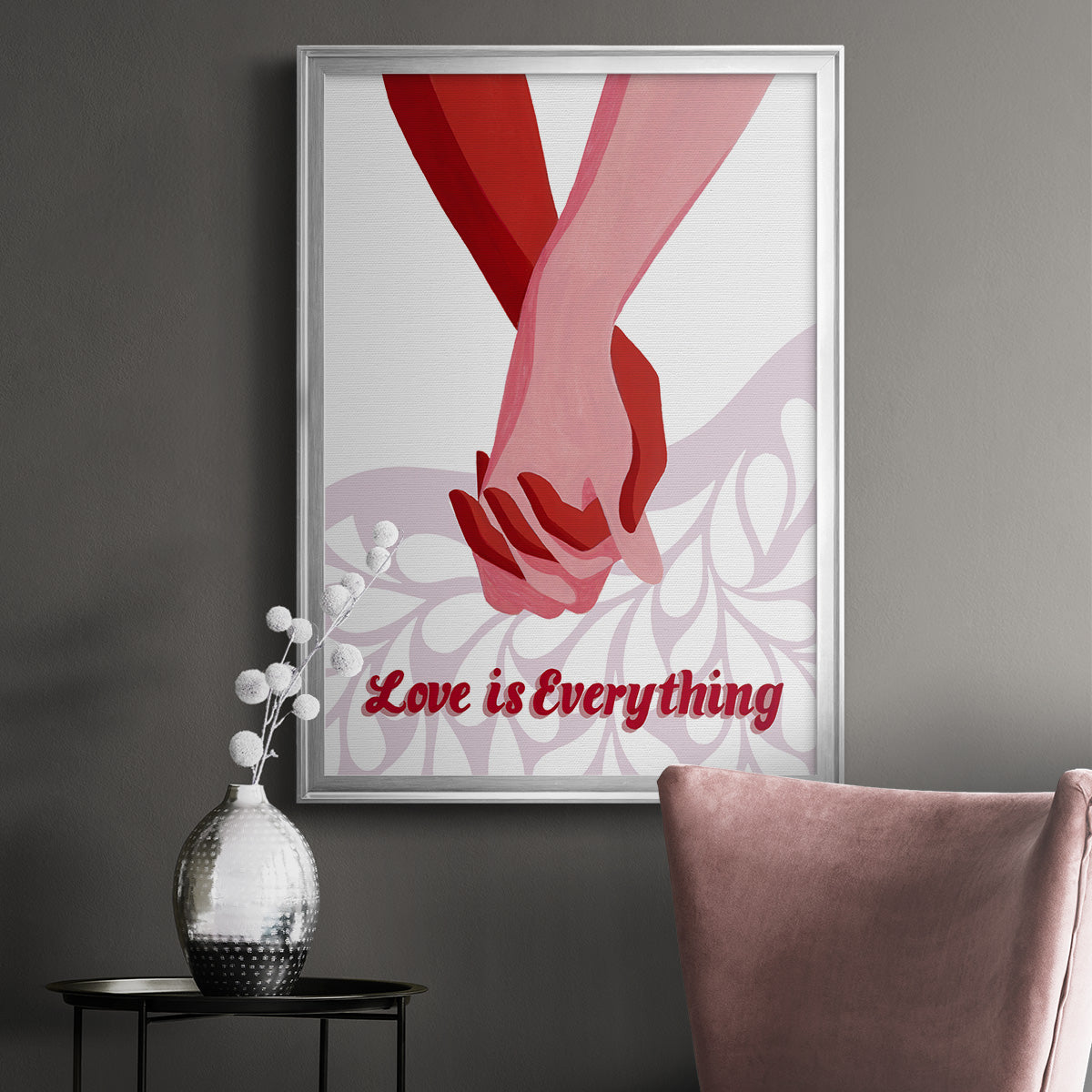 Groovy Love I - Modern Framed Canvas Print