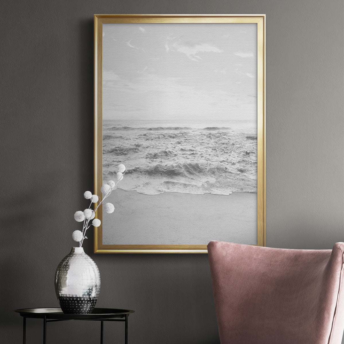 Gentle Tides I - Modern Framed Canvas Print