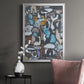 California Beach Blue Glass - Modern Framed Canvas Print