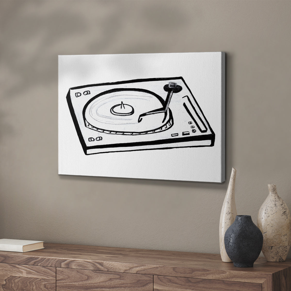 Vinyl Sketch - Canvas Art Print