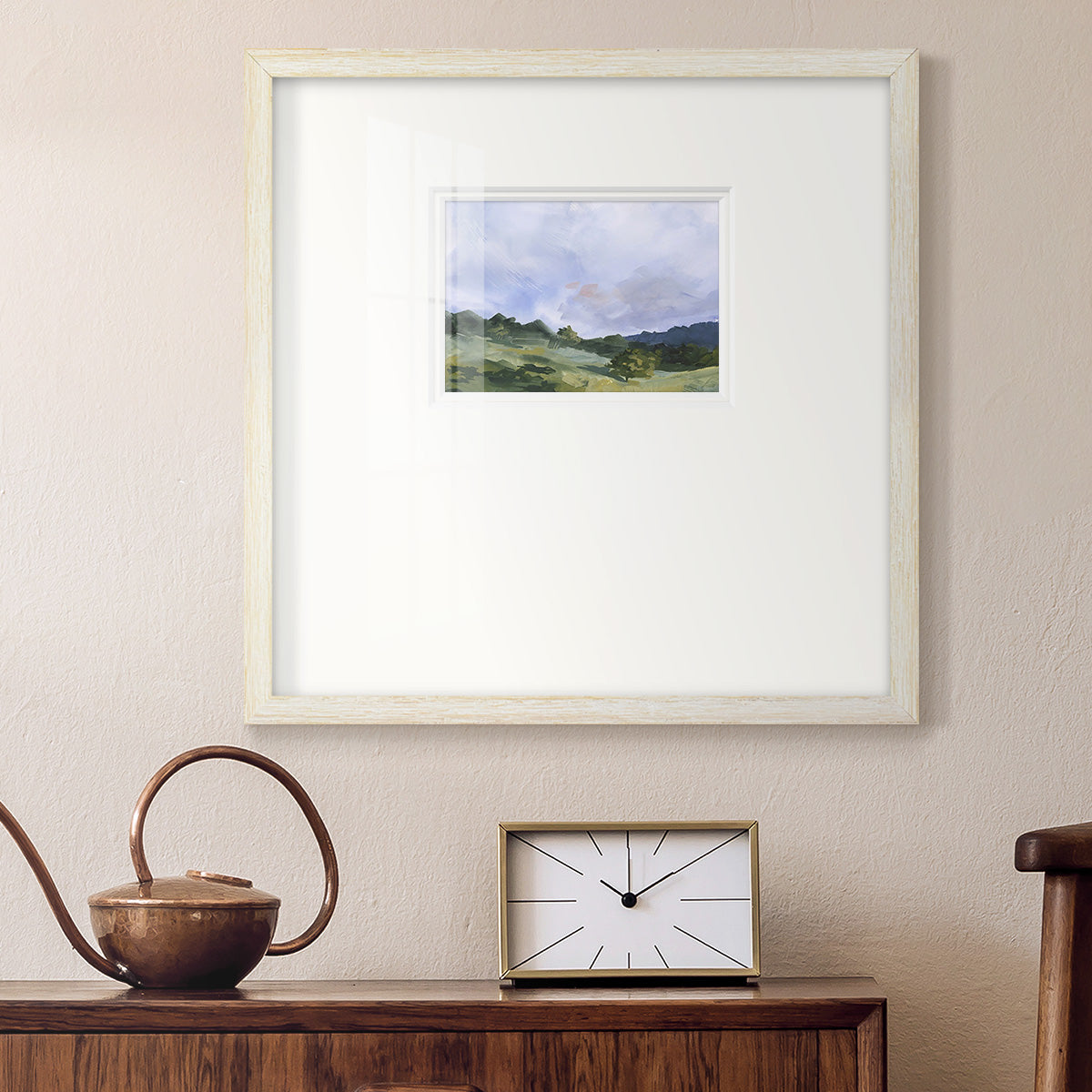 Pastoral Horizons I Premium Framed Print Double Matboard