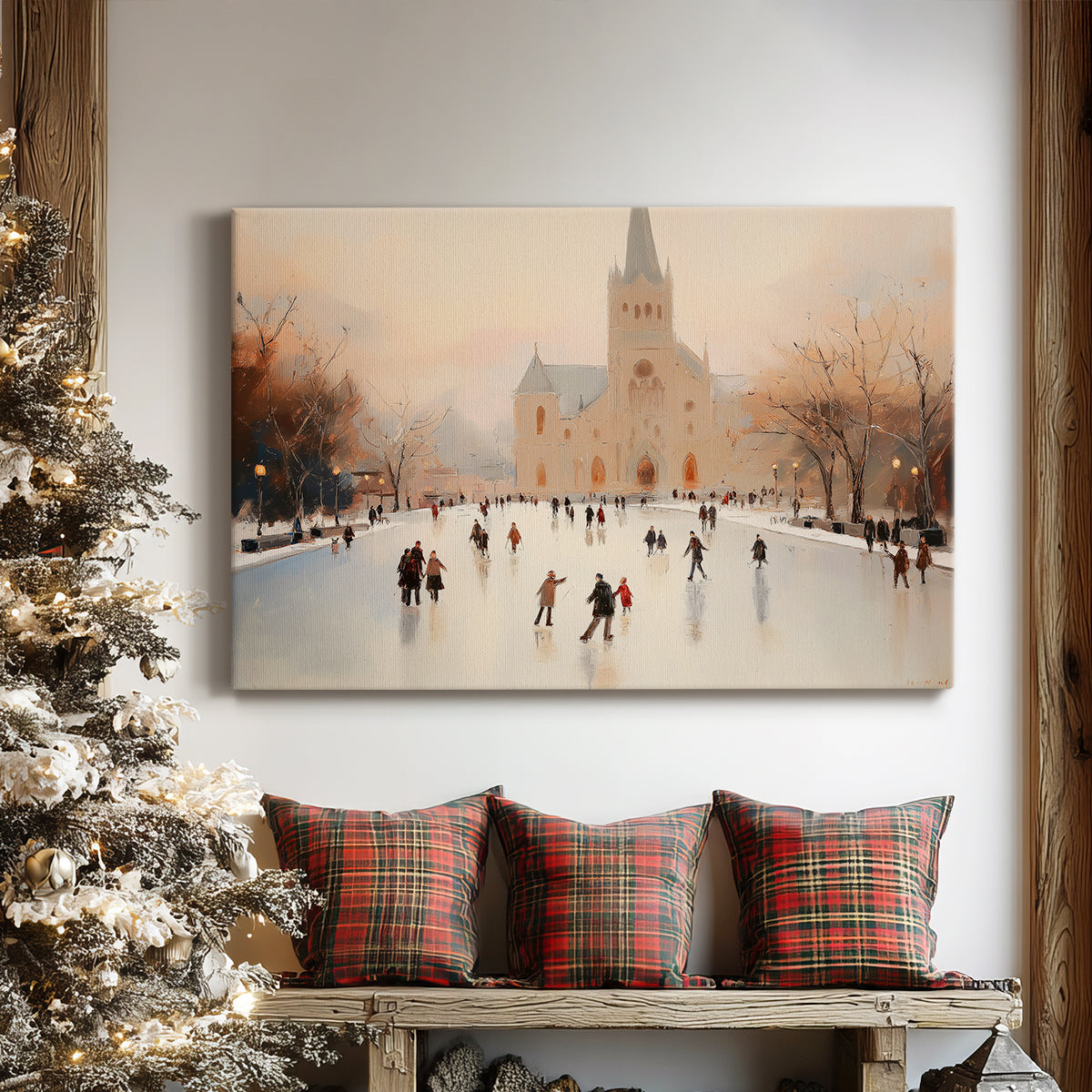 Tinsel-Gold Whisper of Dusk - Canvas Art Print