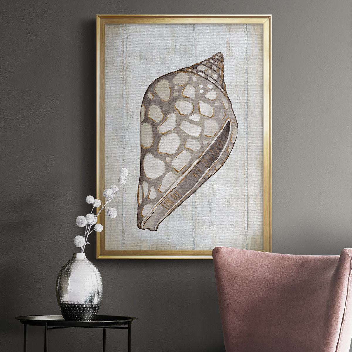 Ocean Cone I - Modern Framed Canvas Print