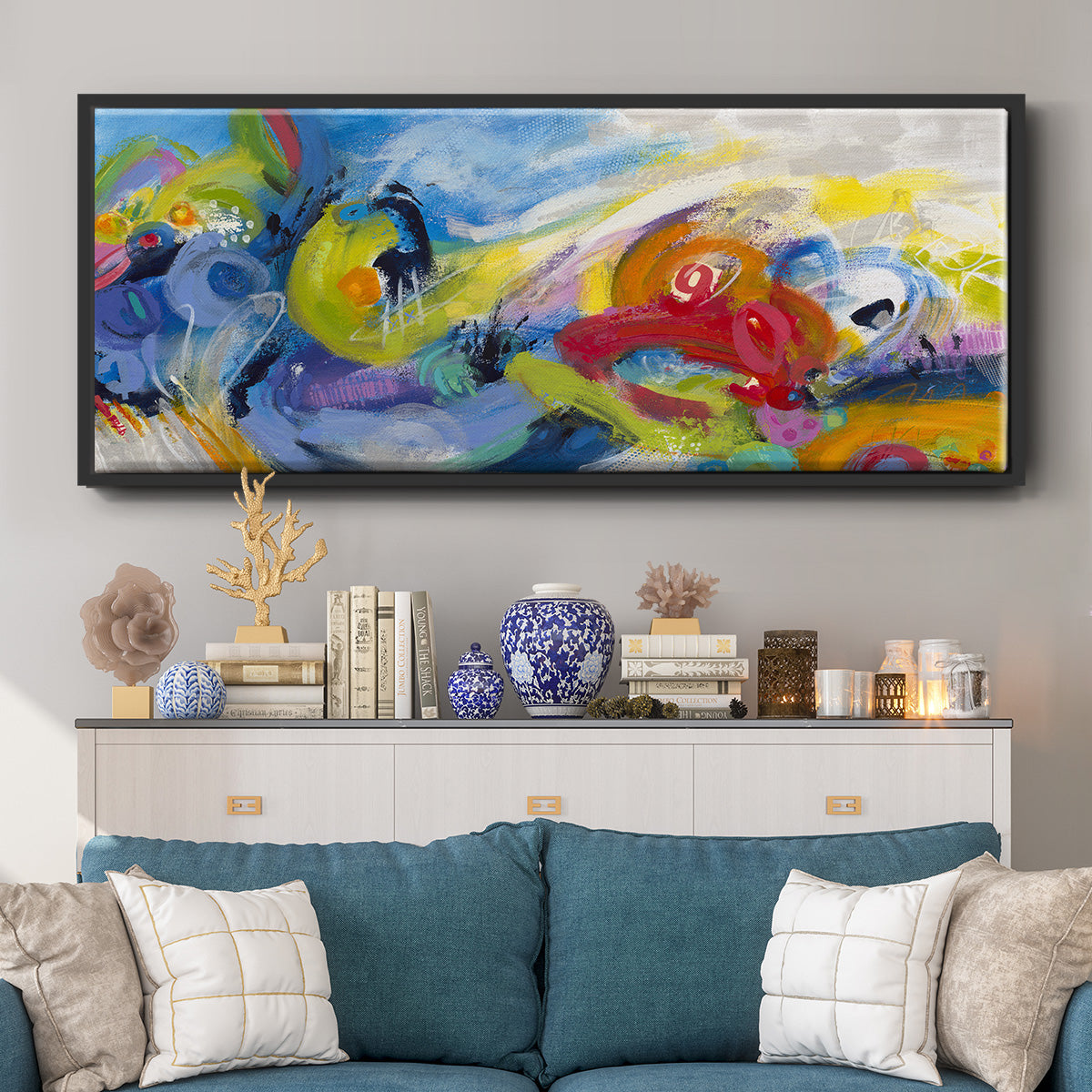 Racing Forms - Floater Framed Canvas Print