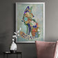 Fantastic Florals Fox, Sitting - Modern Framed Canvas Print