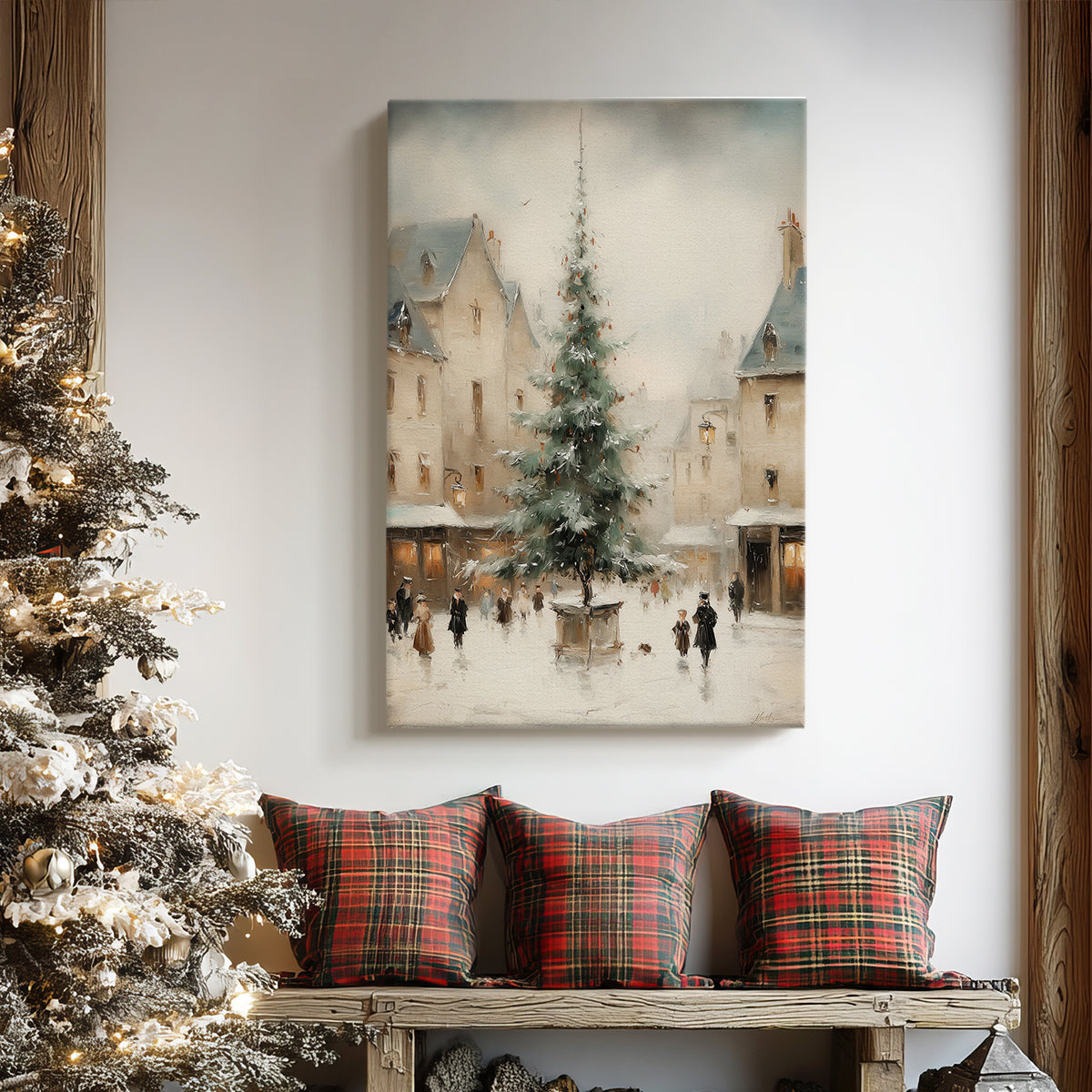 Tinsel-Gold Candle at Dawn - Canvas Art Print