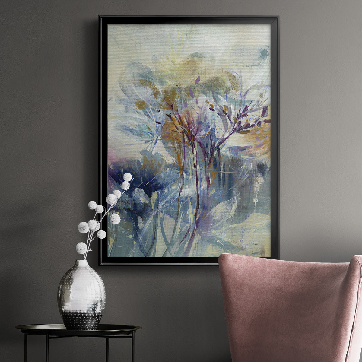 Meadow Saffron II - Modern Framed Canvas Print