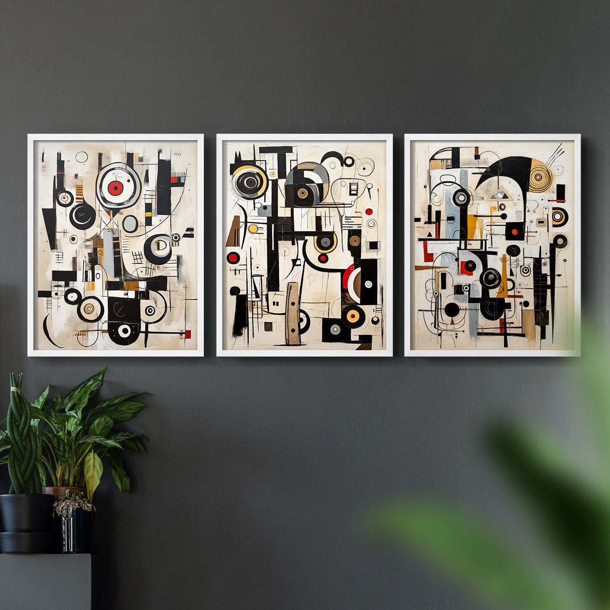 Abstract Series CLXVIII - Restickable Framed Art Set