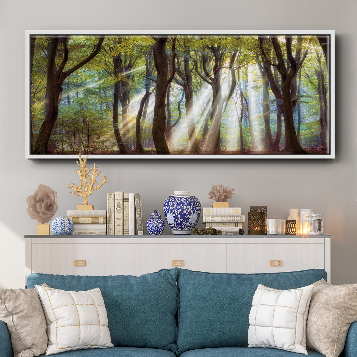 Majestic Morning - Floater Framed Canvas Print