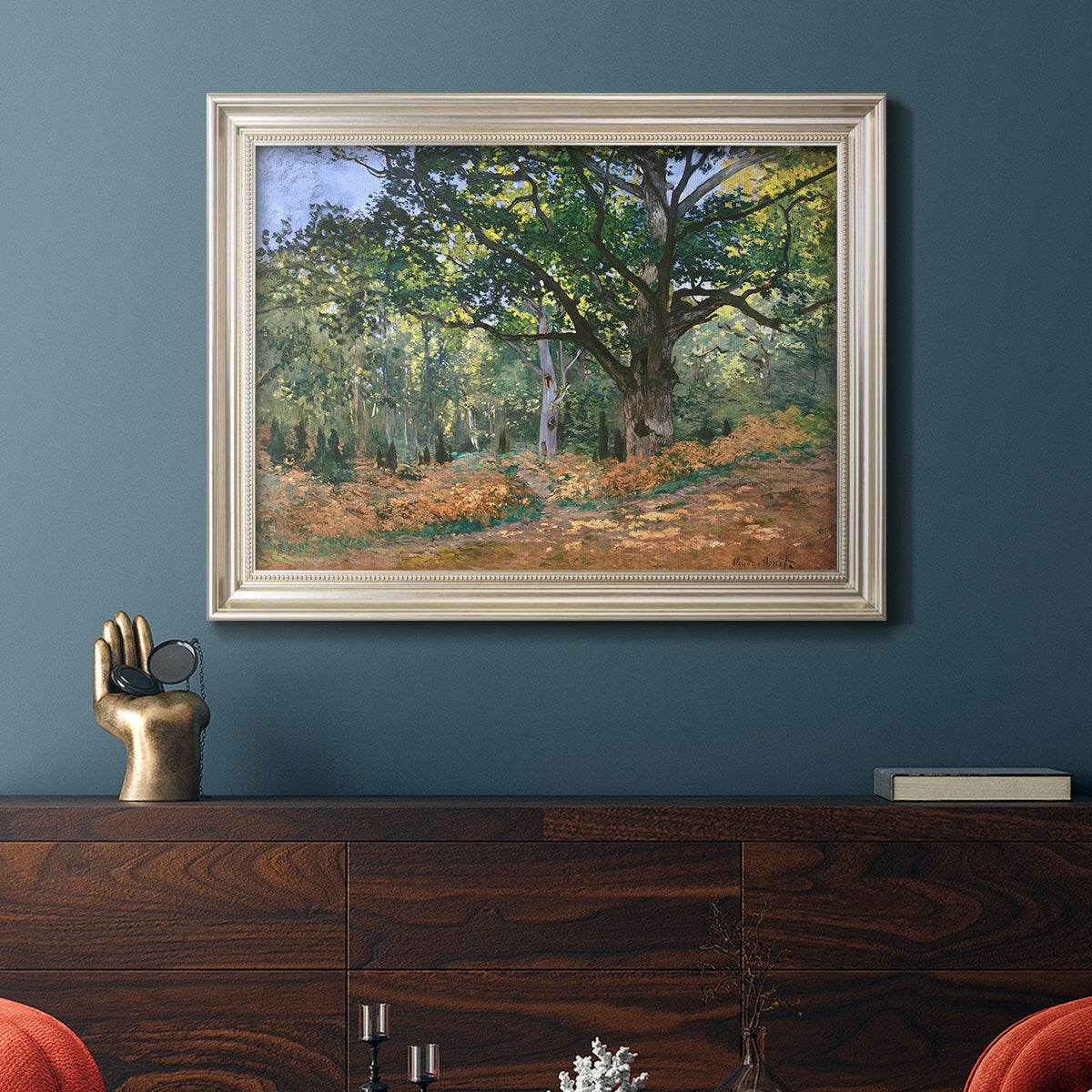 The Bodmer Oak, Fontainebleau Forest - Ornate Framed Canvas Print