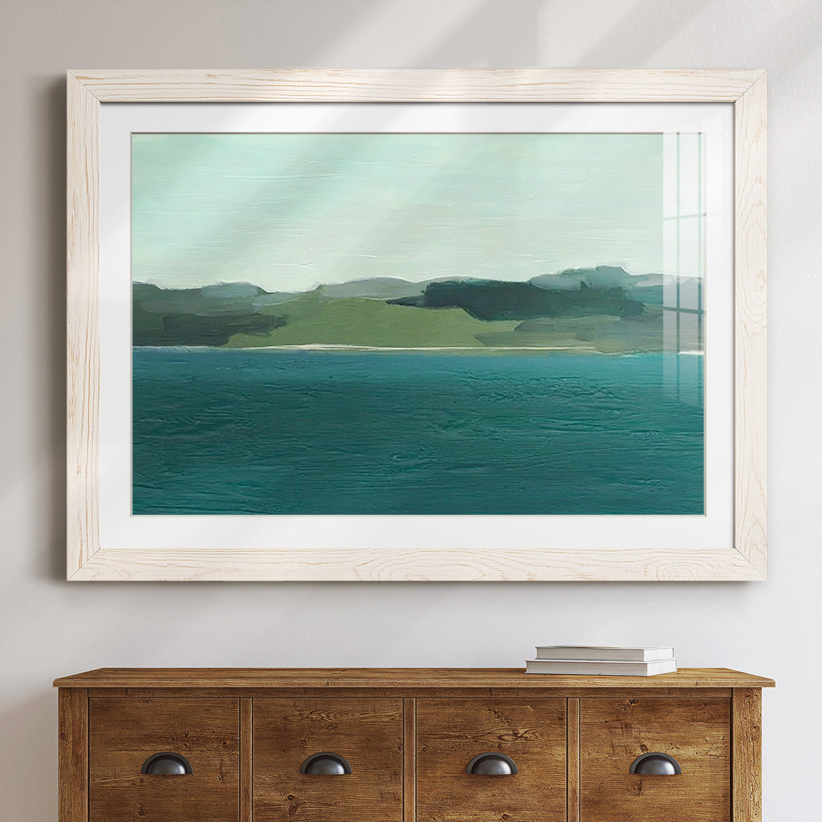 Calming Lake View I - Barnwood Framed Art Print