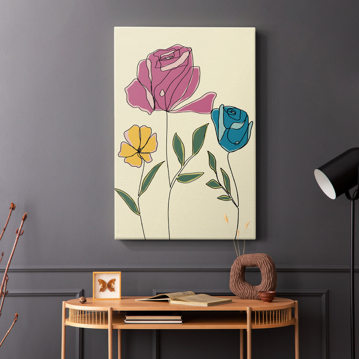 Colored Floral II - Canvas Art Print