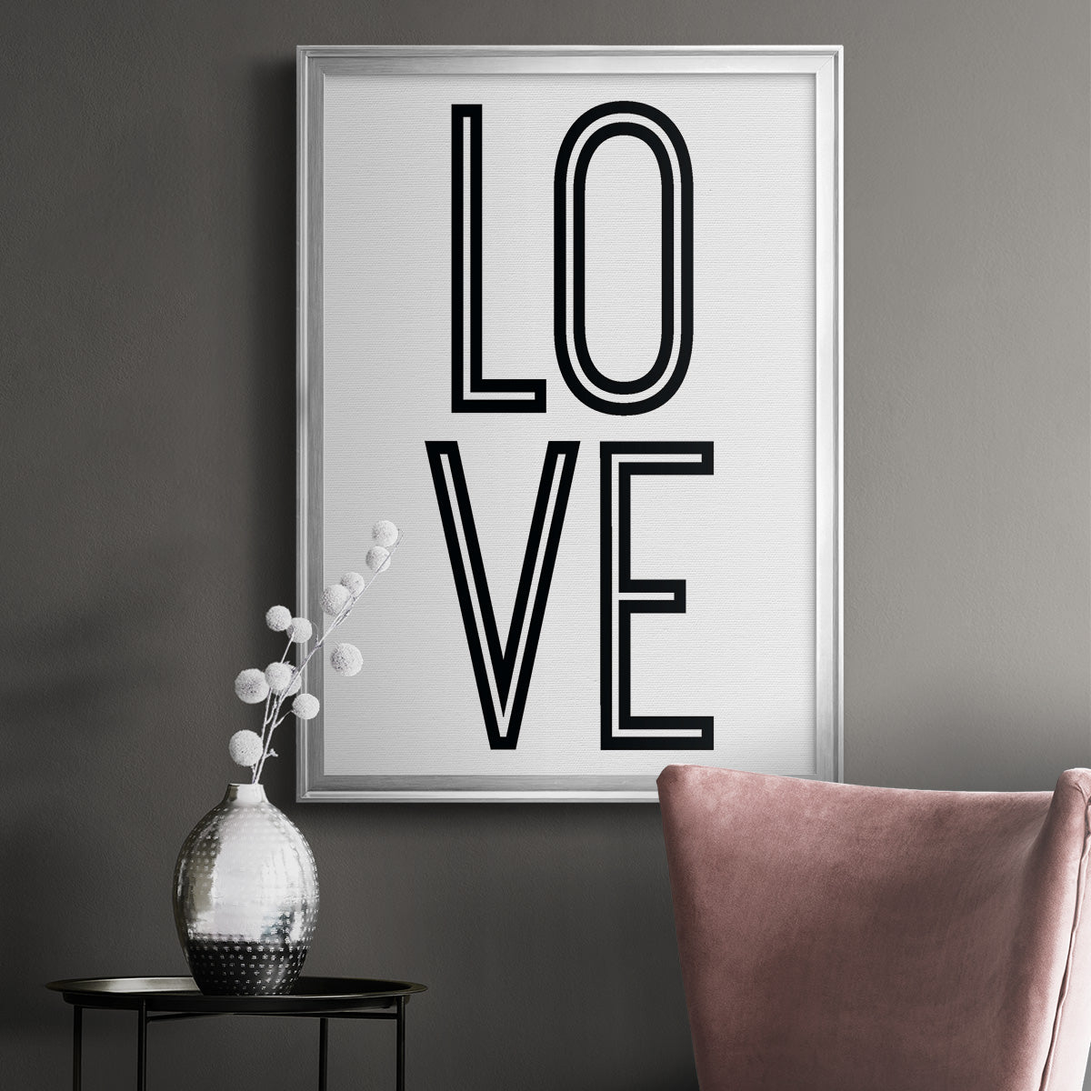 Bold Love II - Modern Framed Canvas Print