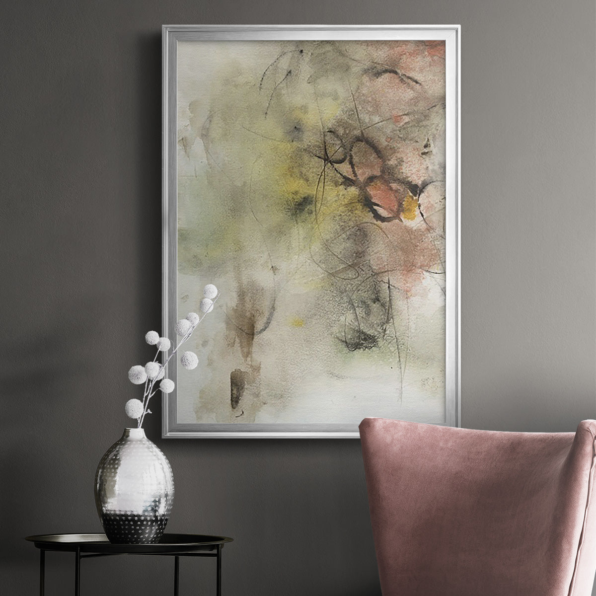 Soft Inspiration III - Modern Framed Canvas Print