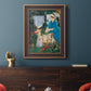Intimate domestic genre scene by Édouard Manet in an ornate bronzed mahogany wood frame displayed in a dark-toned interior setting.