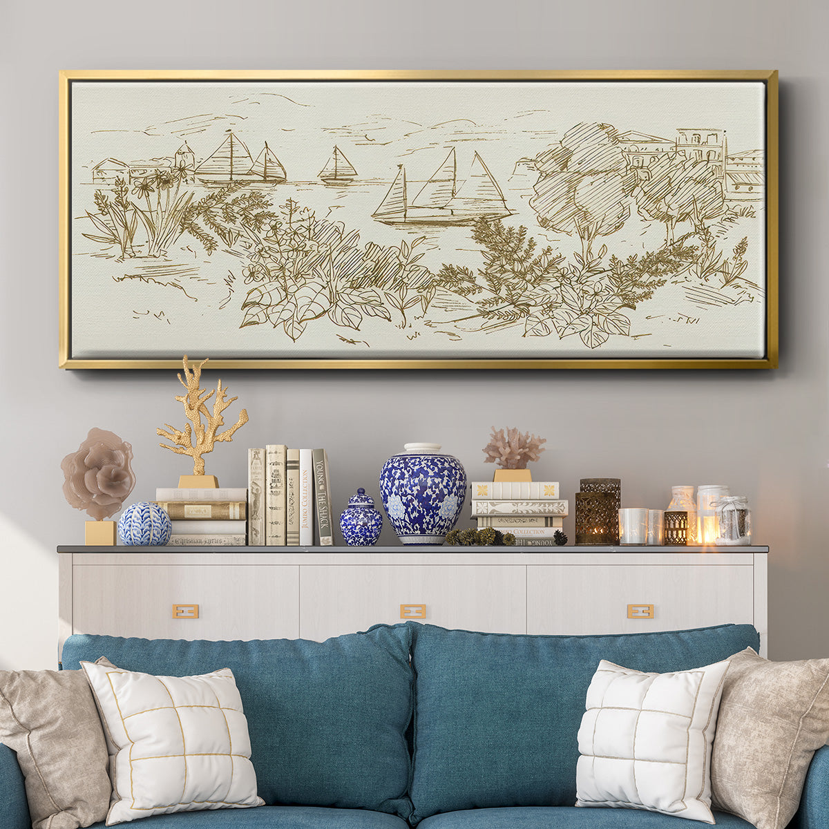 Autumn Landing II - Floater Framed Canvas Print