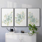 Seafoam Petals I - Framed Premium Gallery Wrapped Canvas L Frame 3 Piece Set - Ready to Hang