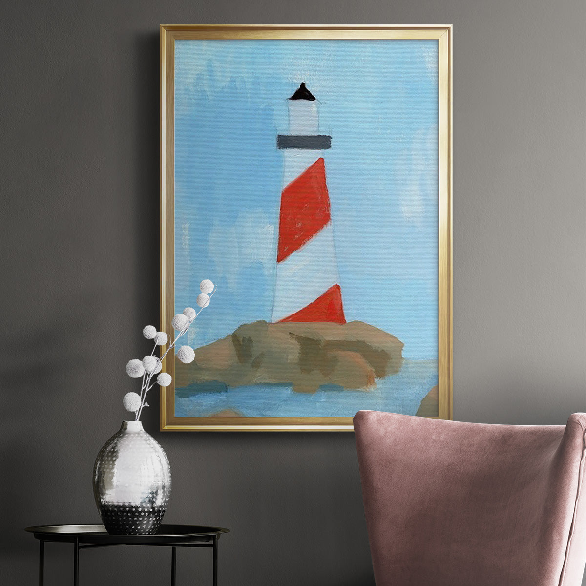 Lookout Point I - Modern Framed Canvas Print